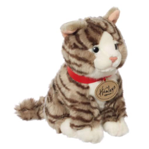 Hamleys Grey Tabby Cat Soft Toy £15.00 Hamleys for Toys and Games Hamleys Grey Tabby Cat Soft Toy £15.00 Hamleys for Toys and Games